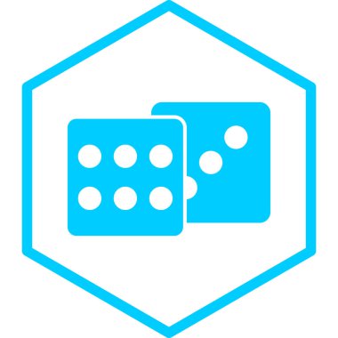 Dice simgesi, vektör illüstrasyonu