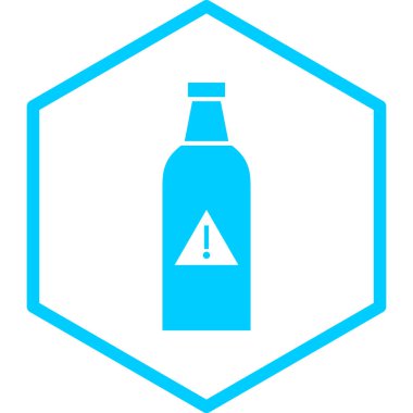 şişe simgesi, basit tasarım vektör çizimi