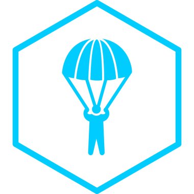 Paraşüt. Web simgesi basit tasarım