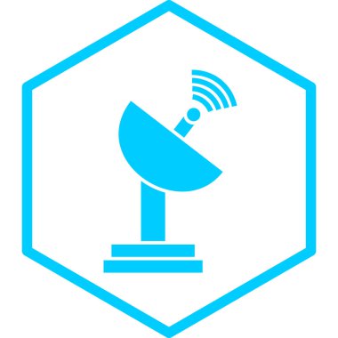 uydu anten simgesi, vektör illüstrasyonu