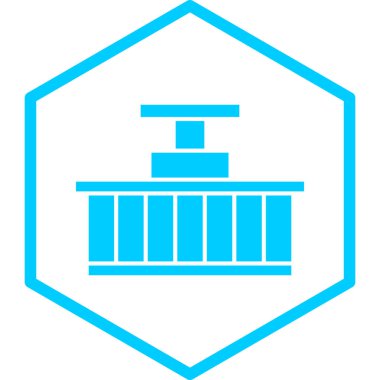 Bir gaz kabı simgesinin vektör illüstrasyonu