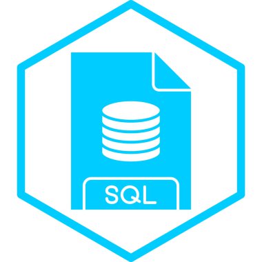 sql dosya biçimi simgesi, vektör illüstrasyonu