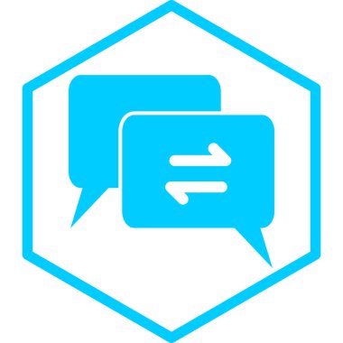 Konuş. Web simgesi basit illüstrasyon