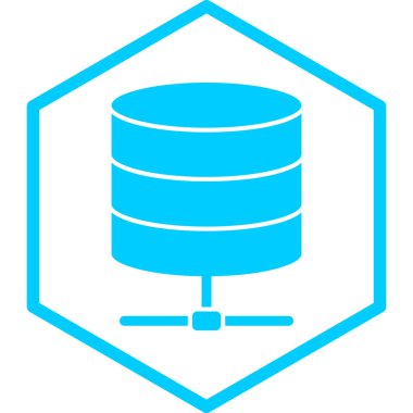 veritabanı. Web simgesi basit illüstrasyon