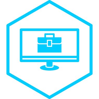 Bilgisayar modern simgesinin vektör illüstrasyonu