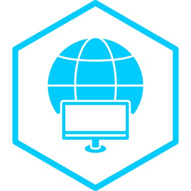 Bilgisayar modern simgesinin vektör illüstrasyonu