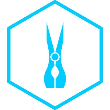 makas simgesi vektör illüstrasyonu