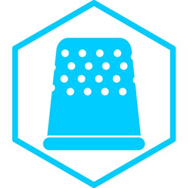 Yüksük simgesi, vektör illüstrasyonu basit tasarım