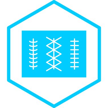 Dikiş simgesi, vektör illüstrasyonu basit tasarım