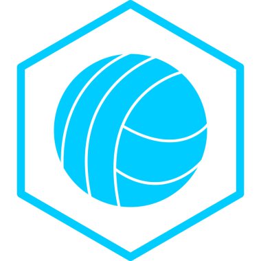 Mavi ve beyaz top simgesinin vektör illüstrasyonu