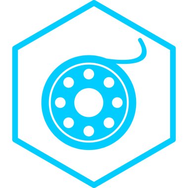 bobbins simgesi, vektör illüstrasyonu basit tasarım