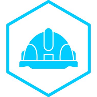 İnşaat miğferi ikonu. vektör illüstrasyonu