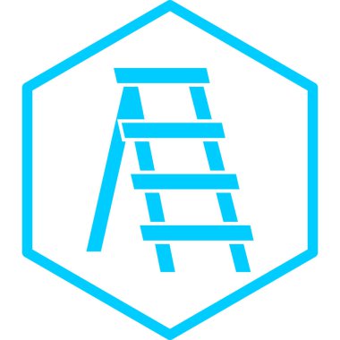 Merdiven. Web simgesi basit illüstrasyon