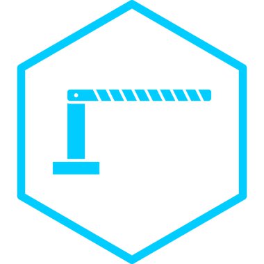 bariyer simgesi, vektör illüstrasyonu basit tasarım