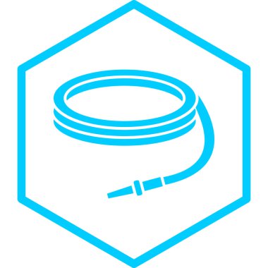 Yüzme havuzunun mavi ve beyaz çizgi simgesinin vektör çizimi