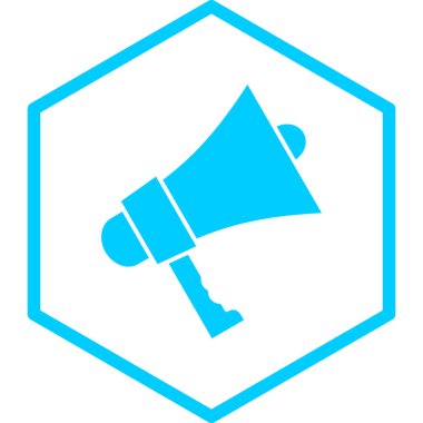 Modern megafon simgesinin vektör çizimi