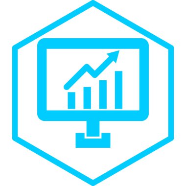 bilgisayar izleme simgesi, vektör illüstrasyonu