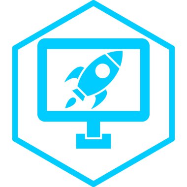 bilgisayar izleme simgesi, vektör illüstrasyonu