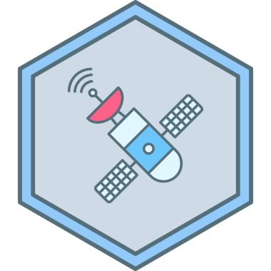 uydu vektör renk simgesi