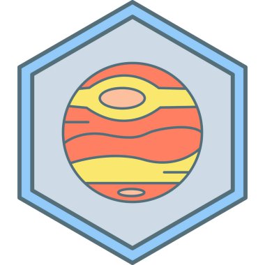 Gezegen. Web simgesi basit illüstrasyon