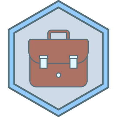 Çanta. Web simgesi basit illüstrasyon