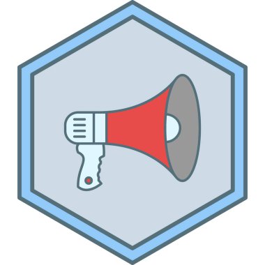 Modern megafon simgesinin vektör çizimi