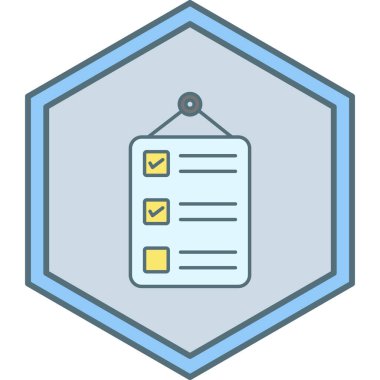 Kontrol listesi. Web simgesi basit illüstrasyon