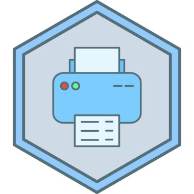 Modern yazıcı simgesinin vektör illüstrasyonu