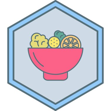 yiyecek modern ikon vektör illüstrasyonu