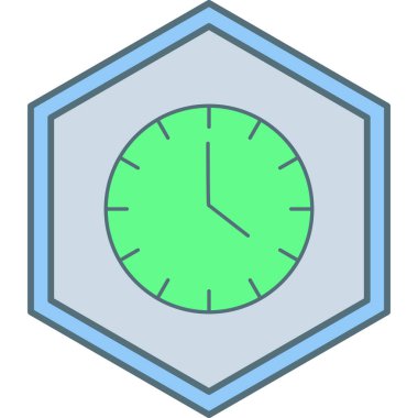 Saat. Web simgesi basit illüstrasyon