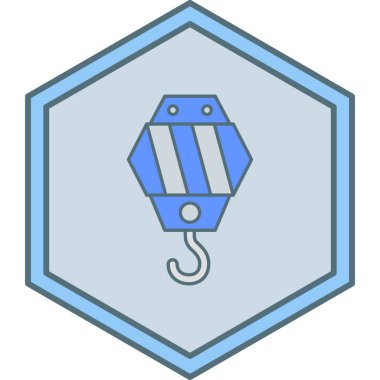 Vinç kancası ikonu. vektör illüstrasyonu