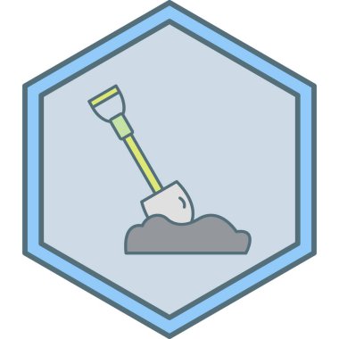 kürek simgesi vektör illüstrasyonu