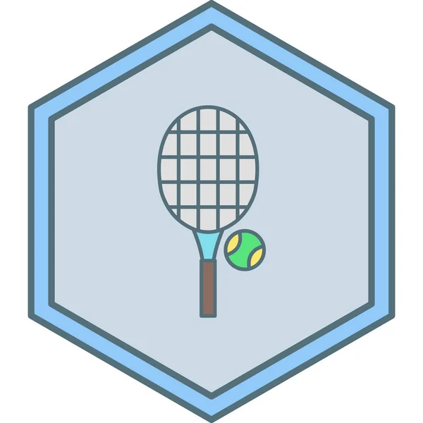 Raqueta Tenis Icono Vector Ilustración — Vector de stock