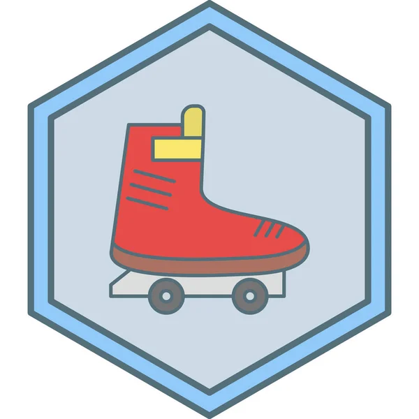 Значок Роликового Ковзання Проста Ілюстрація Скейтборду Векторні Піктограми Веб Дизайну — стоковий вектор