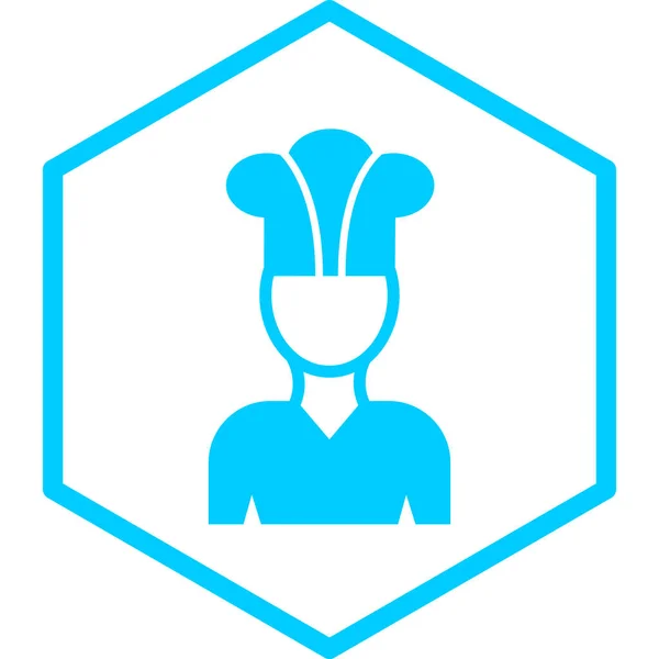 Ilustración Vectorial Icono Chef — Vector de stock