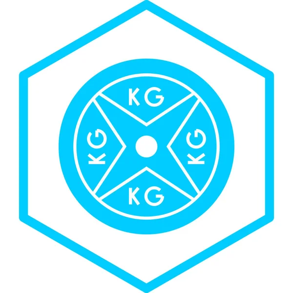 Spor salonu simgesi, basit tasarım vektörü çizimi