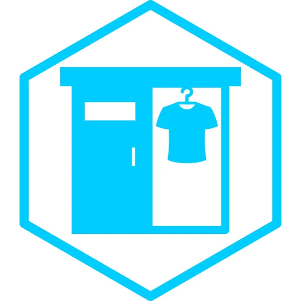 Vector Illustration Blue Shopping Bag Icon — Vetor de Stock