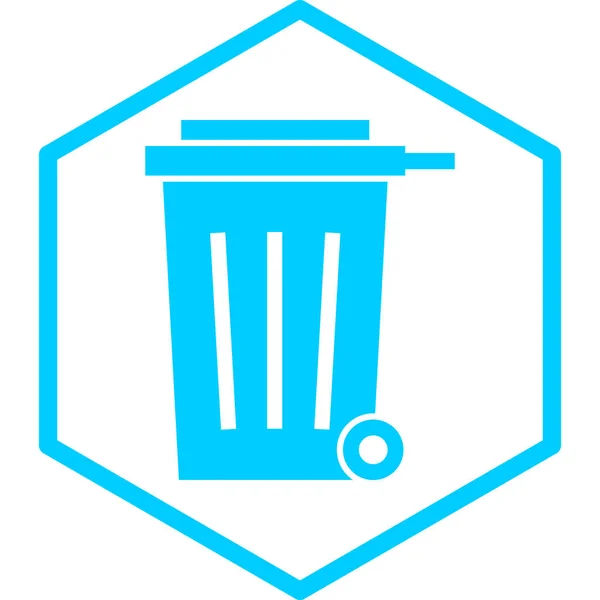 Trash Bin Simple Design — Stock Vector