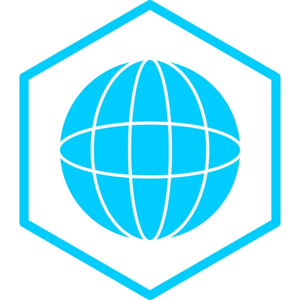 World Globe Icône Web — Image vectorielle