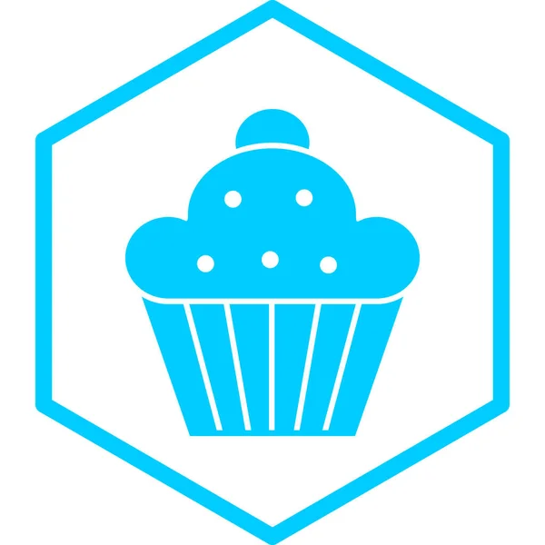 Cupcake Web Symbol Einfache Illustration — Stockvektor