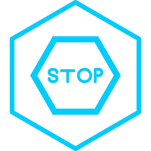 Stop Teken Pictogram Vector Illustratie — Stockvector