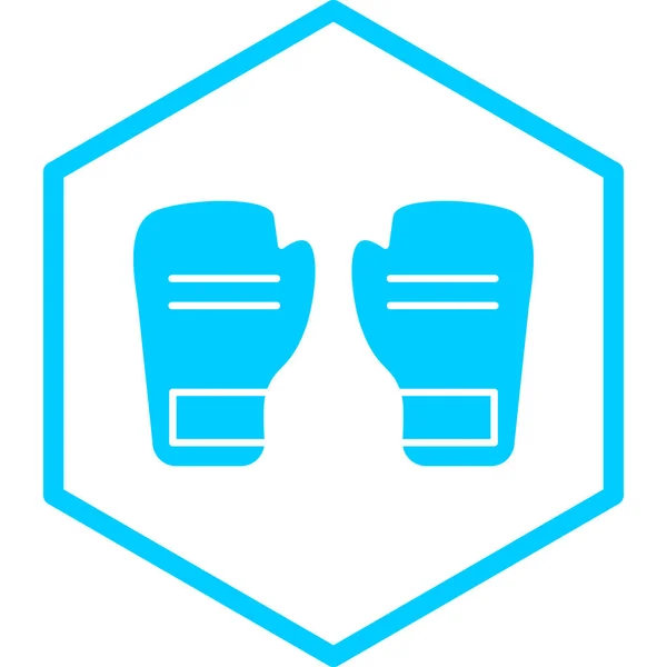 Guantes Boxeo Icono Web Vector Ilustración — Vector de stock