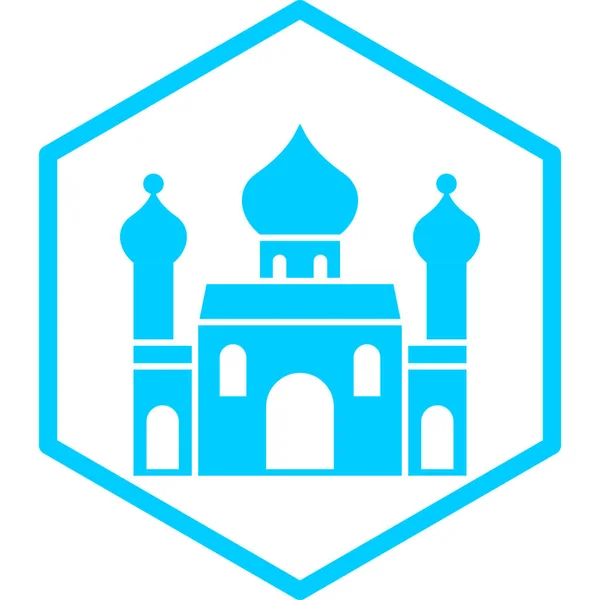 Moschee Web Symbol Einfache Illustration — Stockvektor