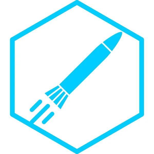 Icono Cohete Ilustración Simple Vector Diseño — Vector de stock