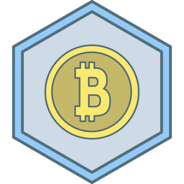 Icône Bitcoin Dans Style Mode Fond Isolé — Image vectorielle