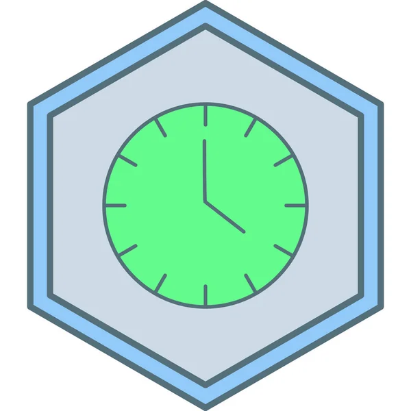 Horloge Icône Web Illustration Simple — Image vectorielle