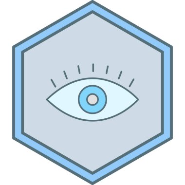 Göz. Web simgesi basit illüstrasyon