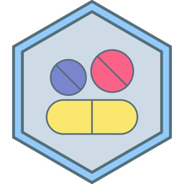 Hap. Web simgesi basit illüstrasyon