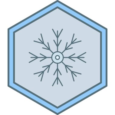 Kar tanesi. Web simgesi basit illüstrasyon