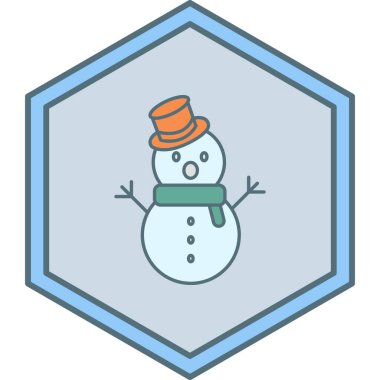 Kardan adam. Web simgesi basit illüstrasyon